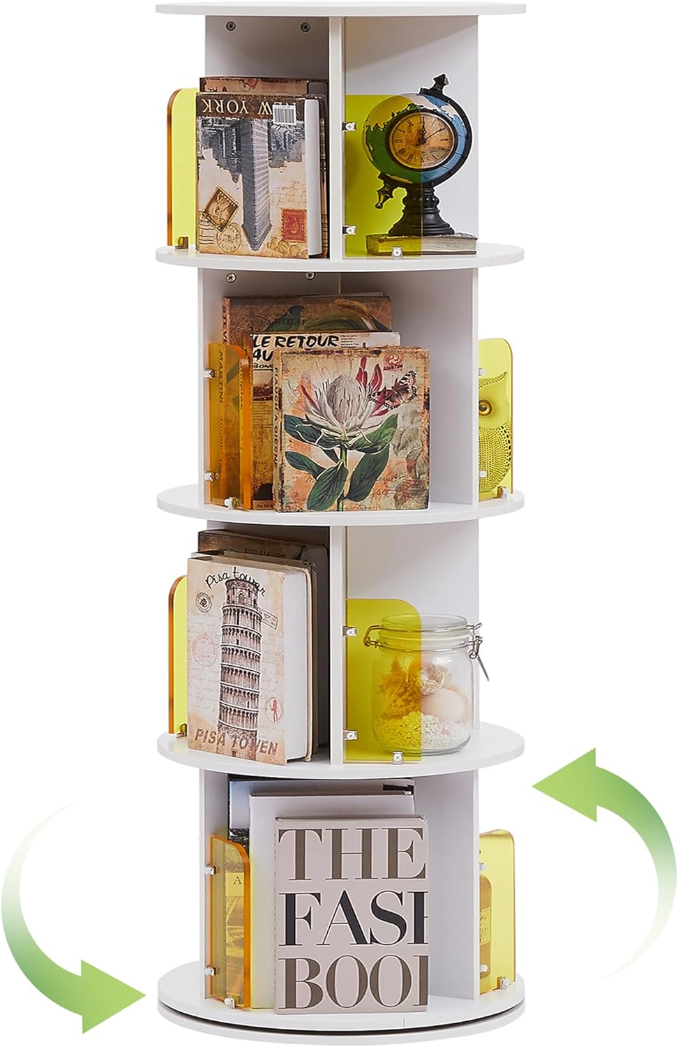 Chic 360 degree rotating cube unit bookshelf / rotating bookcase