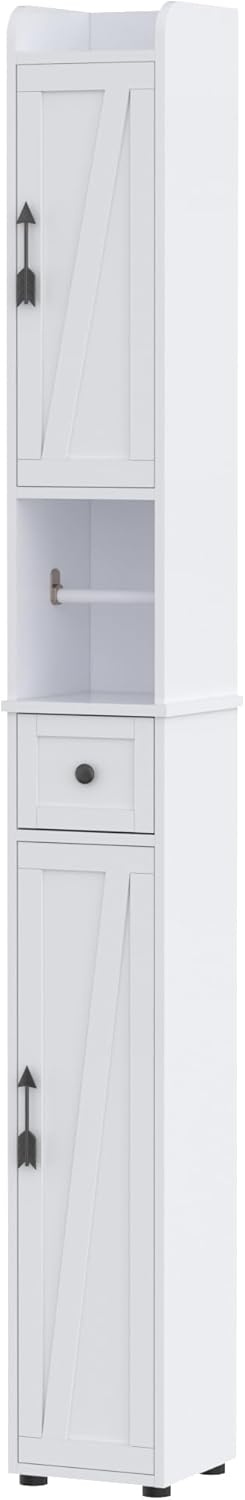 VECELO Bathroom Tall Cabinet with Adjustable Shelves