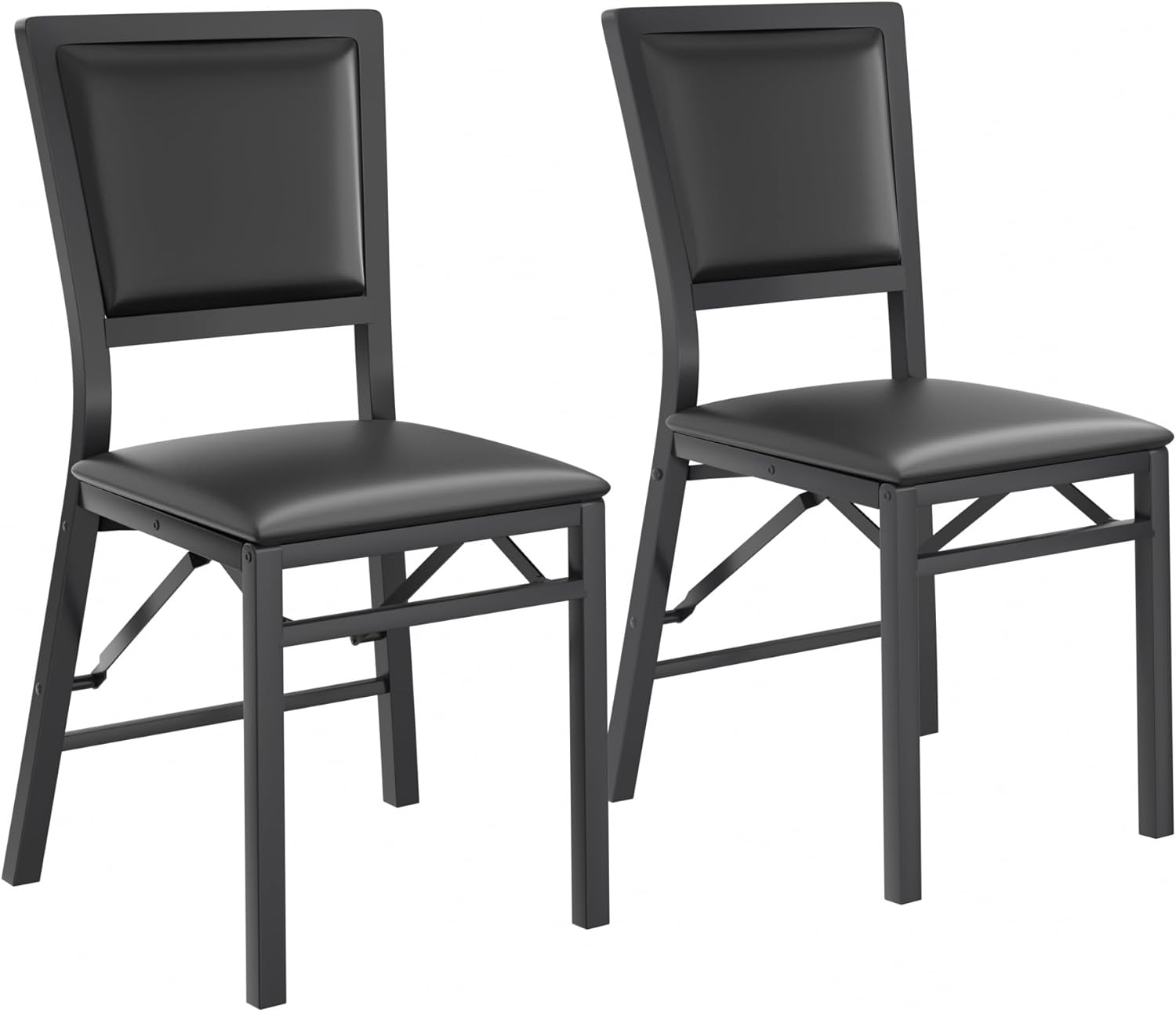 VECELO Folding Chairs Set of 2 with Cushion