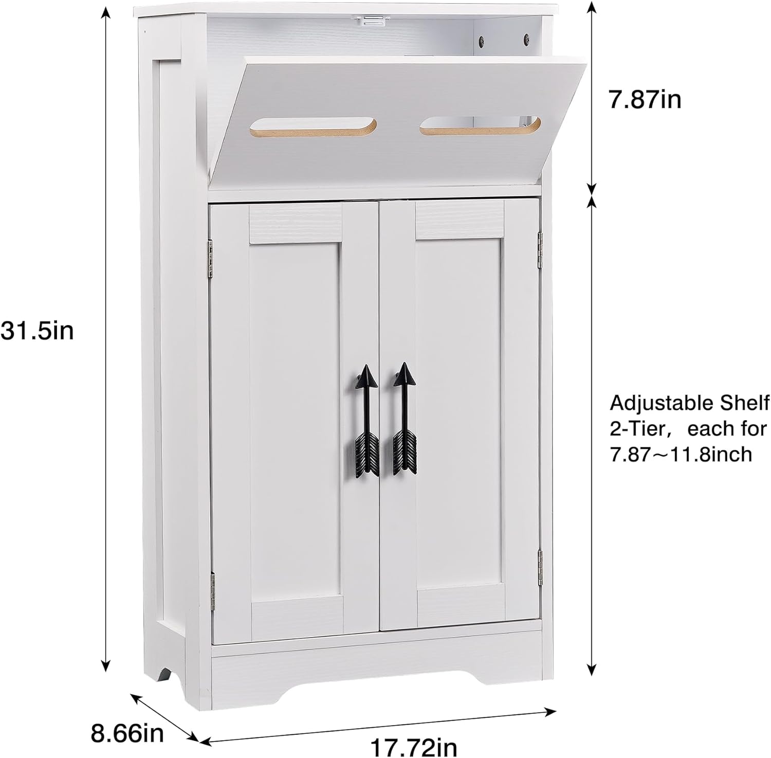 VECELO Mega Toilet Holder Cabinet Stand Bathroom Storage Organizer of Rolls & Paper Towel