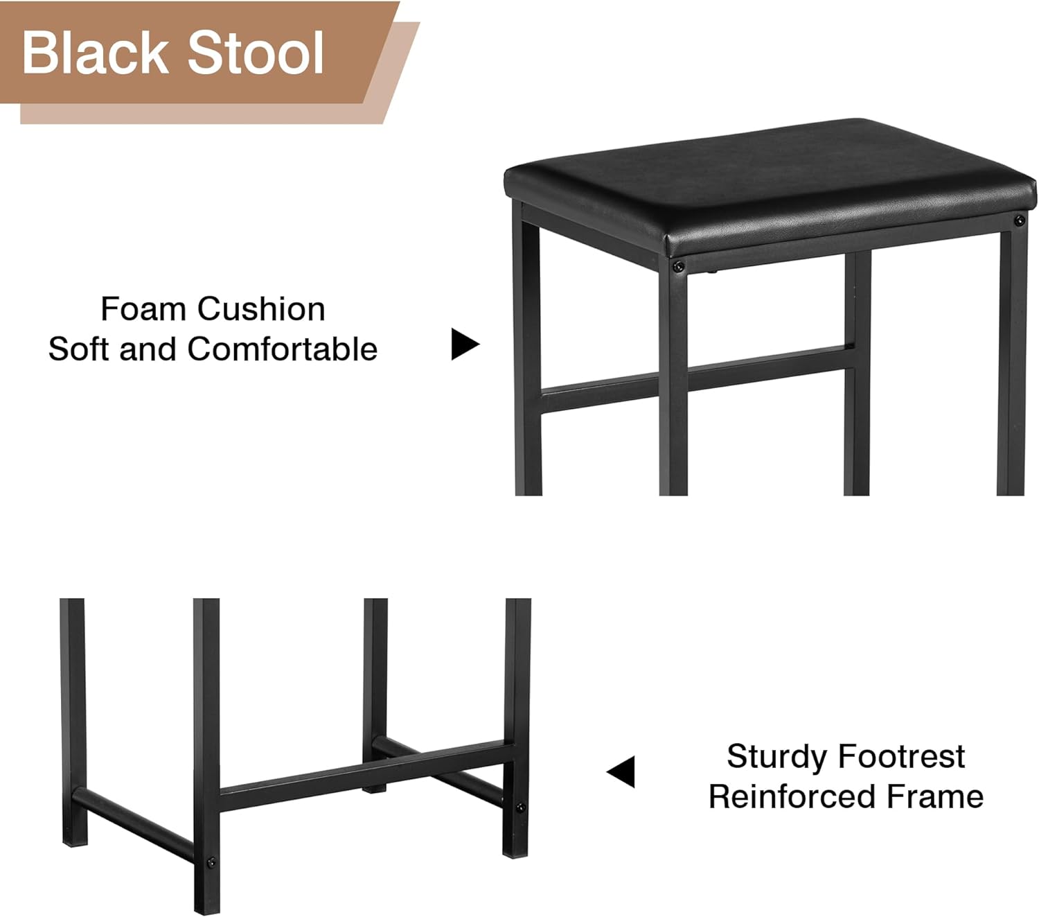 VECELO Drafting Table Adjustable Desk Tilted Tabletop with 2 Storage Drawers and Stool