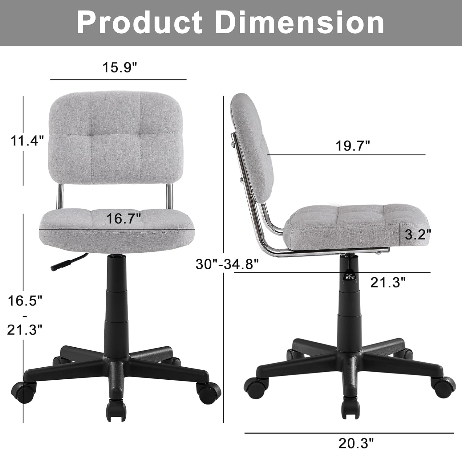 Adjustable discount task chair