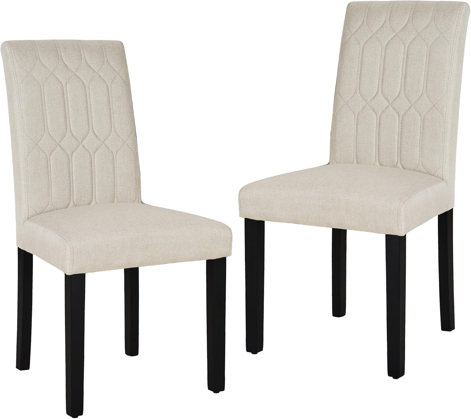 VECELO Upholstered Dining Chairs Set of 2