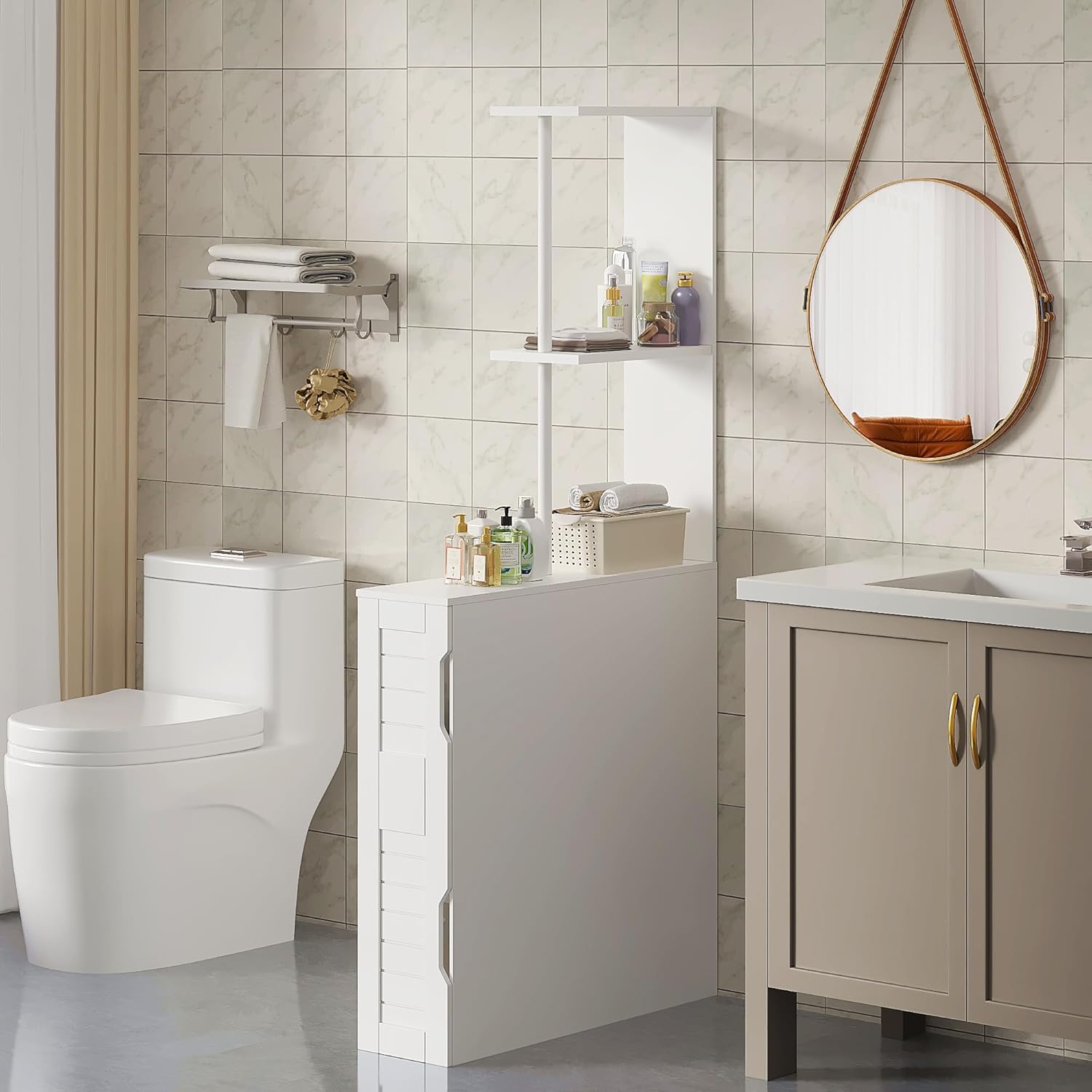 VECELO Slim Bathroom Storage Cabinet with Door