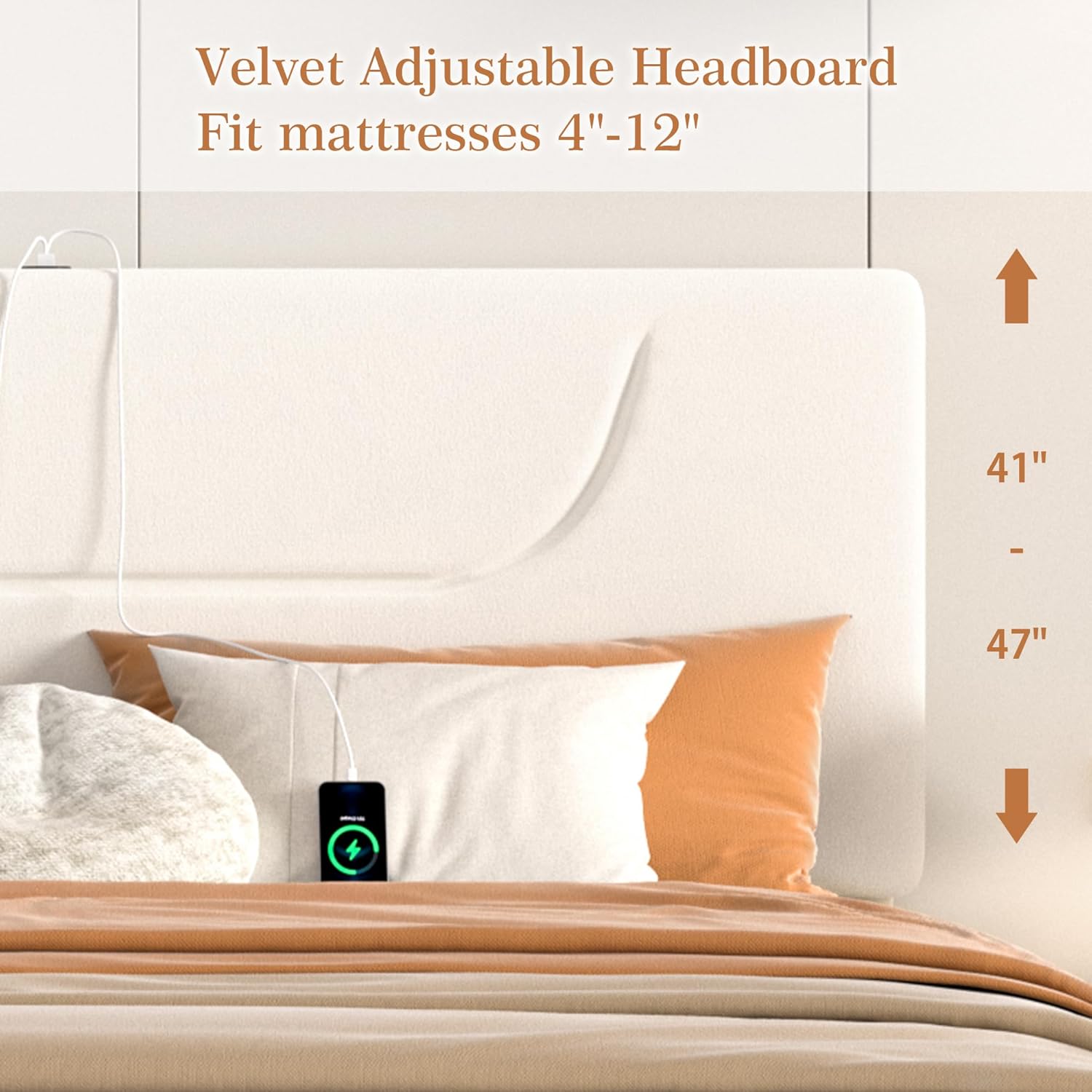 VECELO Bed Frame with LED Lights