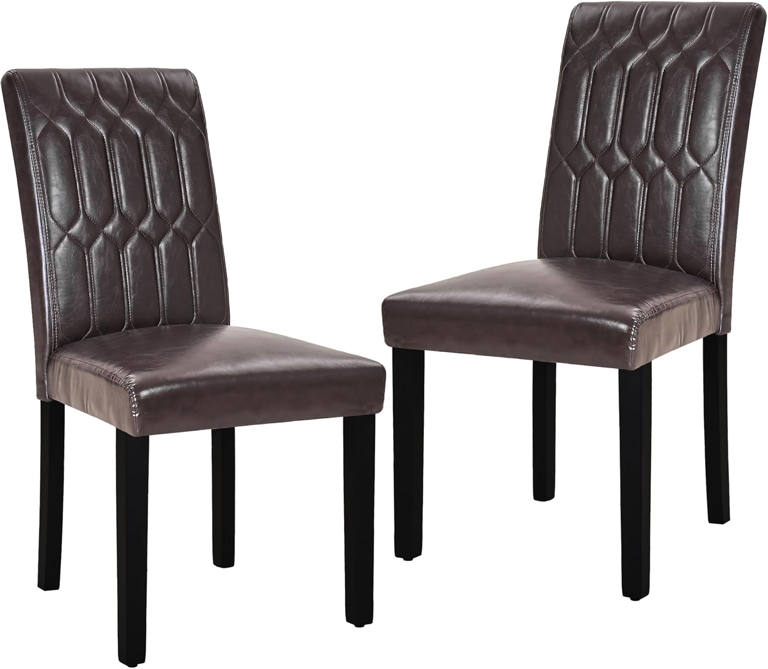 VECELO Upholstered Dining Chairs Set of 2