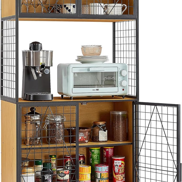 VECELO 72'' Floor Kitchen Pantry Cabinet Free Standing Buffet Hutch