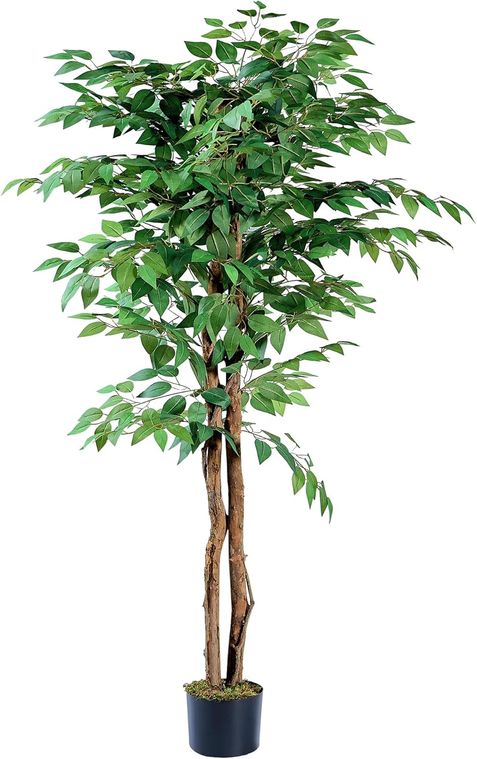 VECELO Artificial Ficus Tree with Sturdy Nursery Pot, 5FT and 6FT Faux Silk Plant