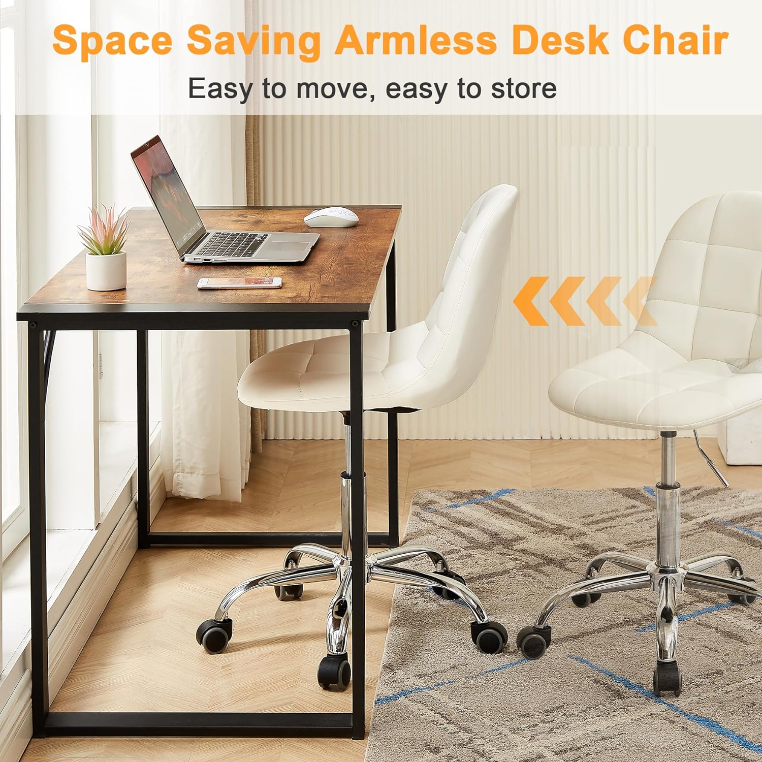 Space saving store desk chair