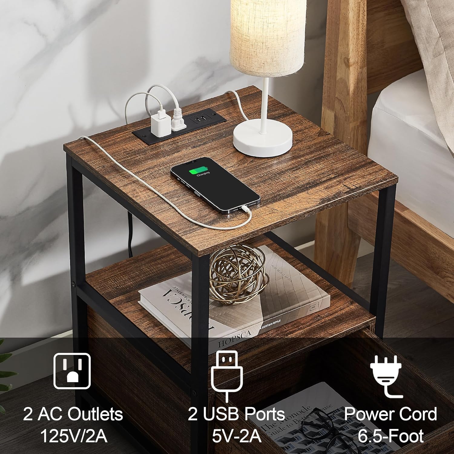 Night table deals with usb port