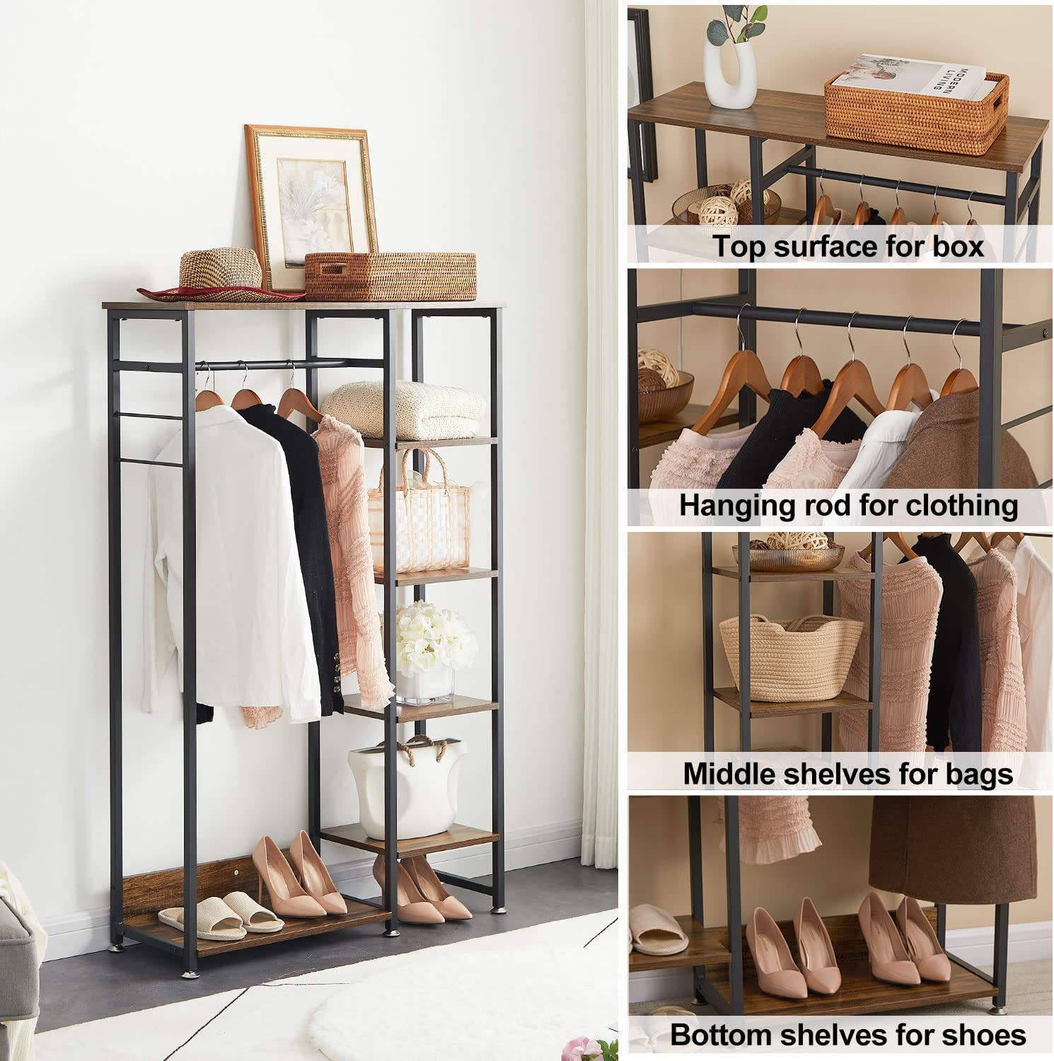 Shelf rack online closet