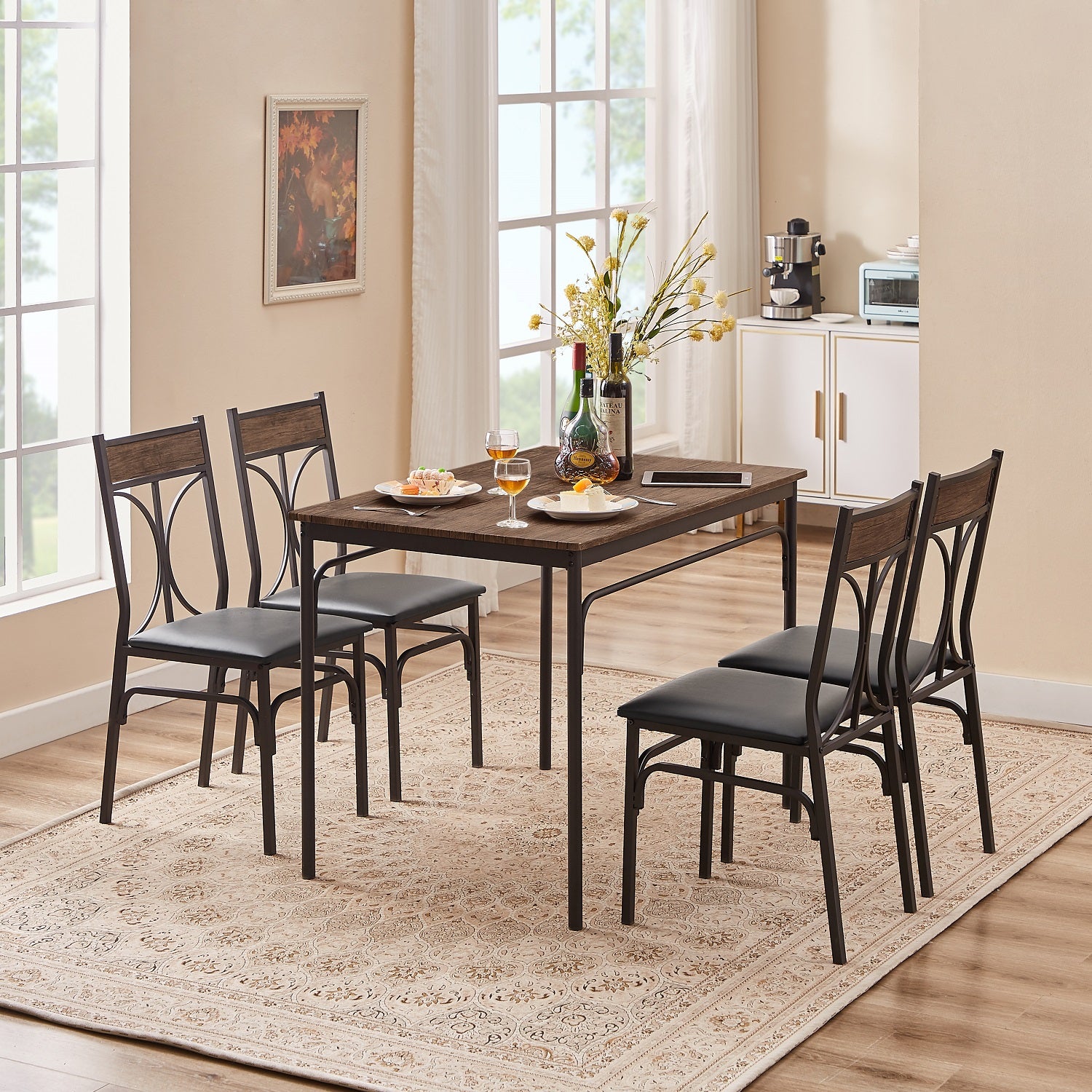 Industrial 4 best sale seater dining table