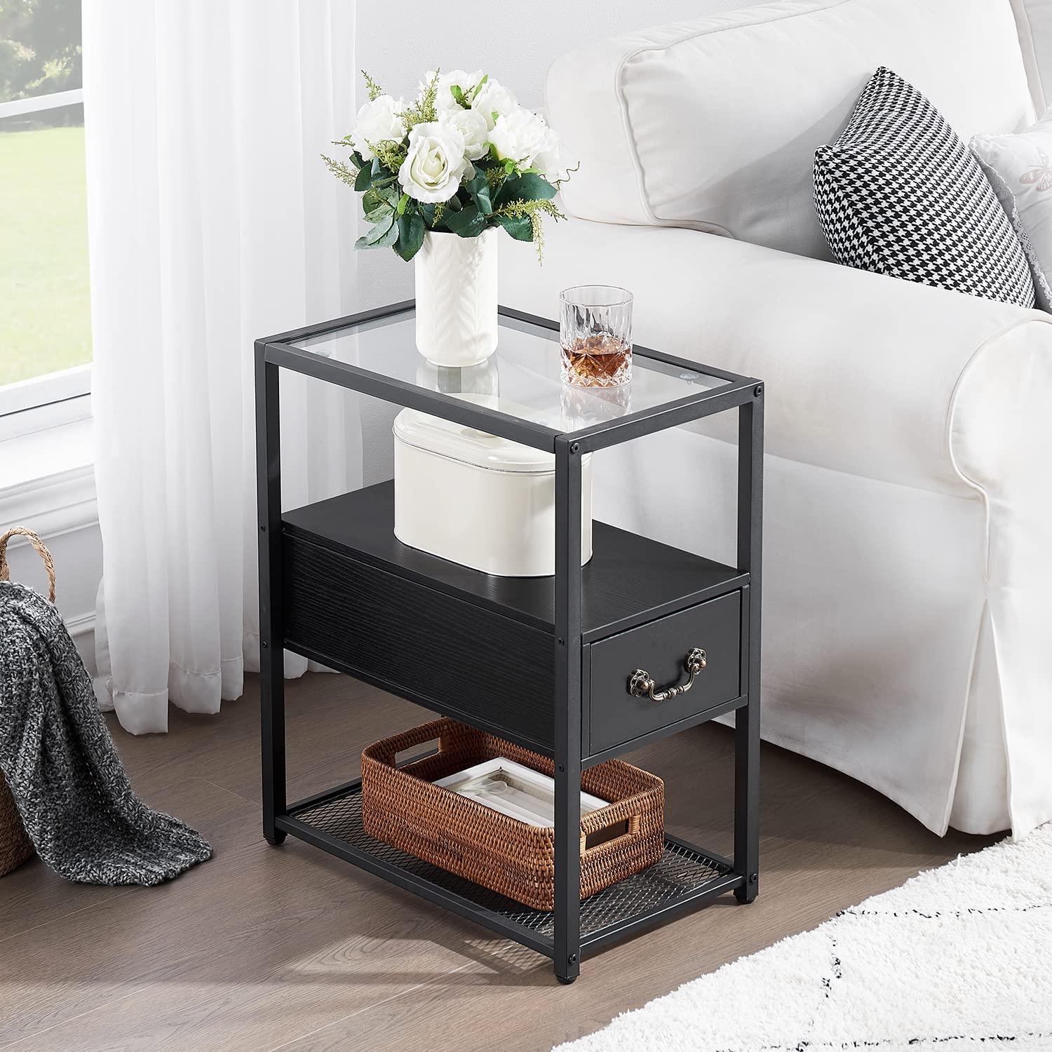 Nightstand glass on sale