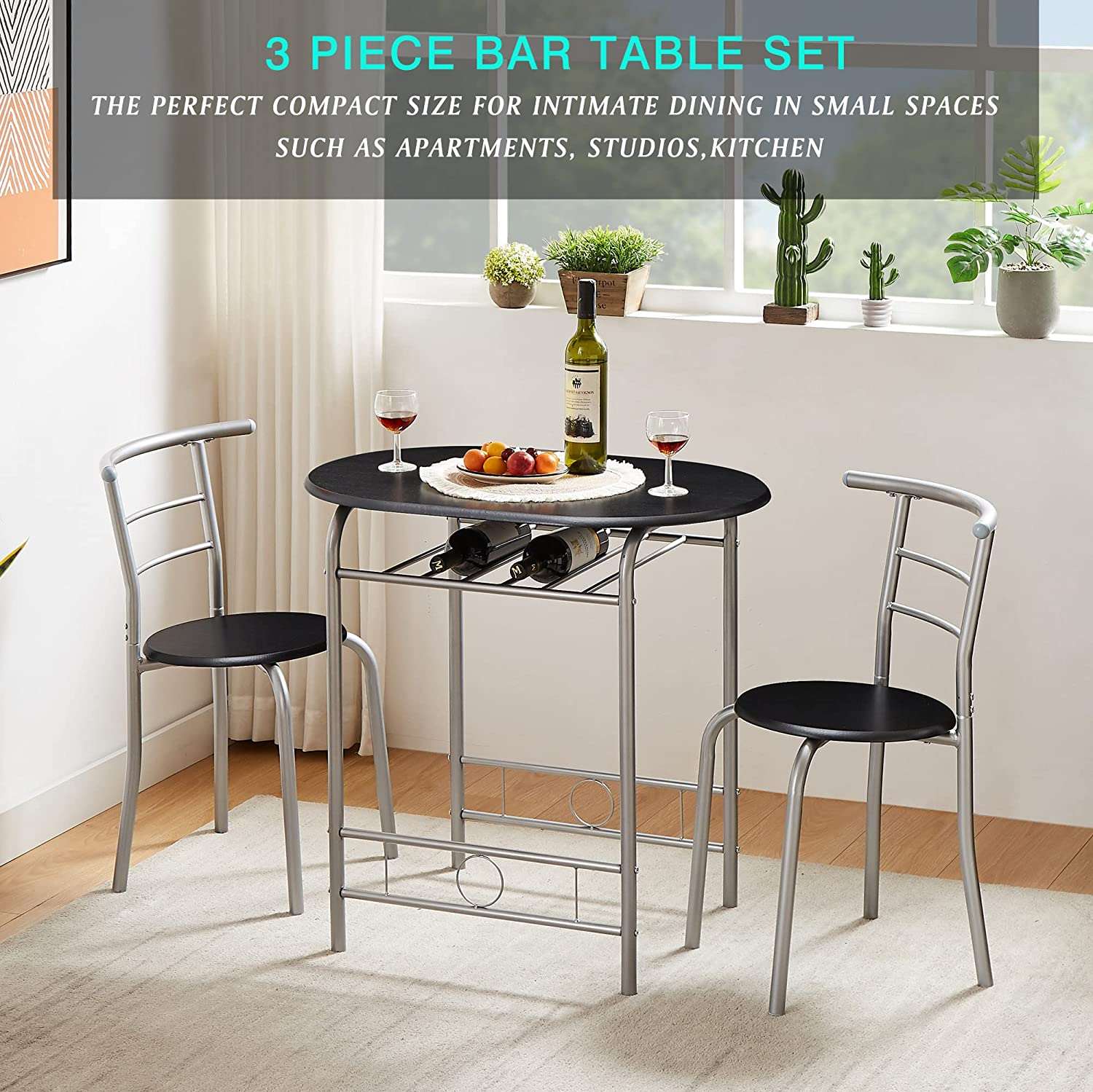 3 piece dining table and chairs hot sale