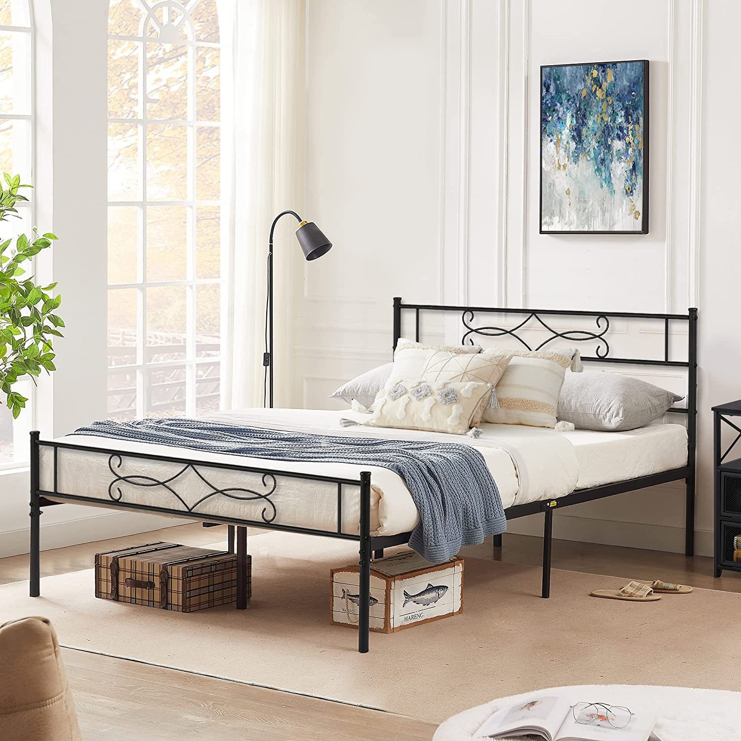 Vecelo metal bed deals frame