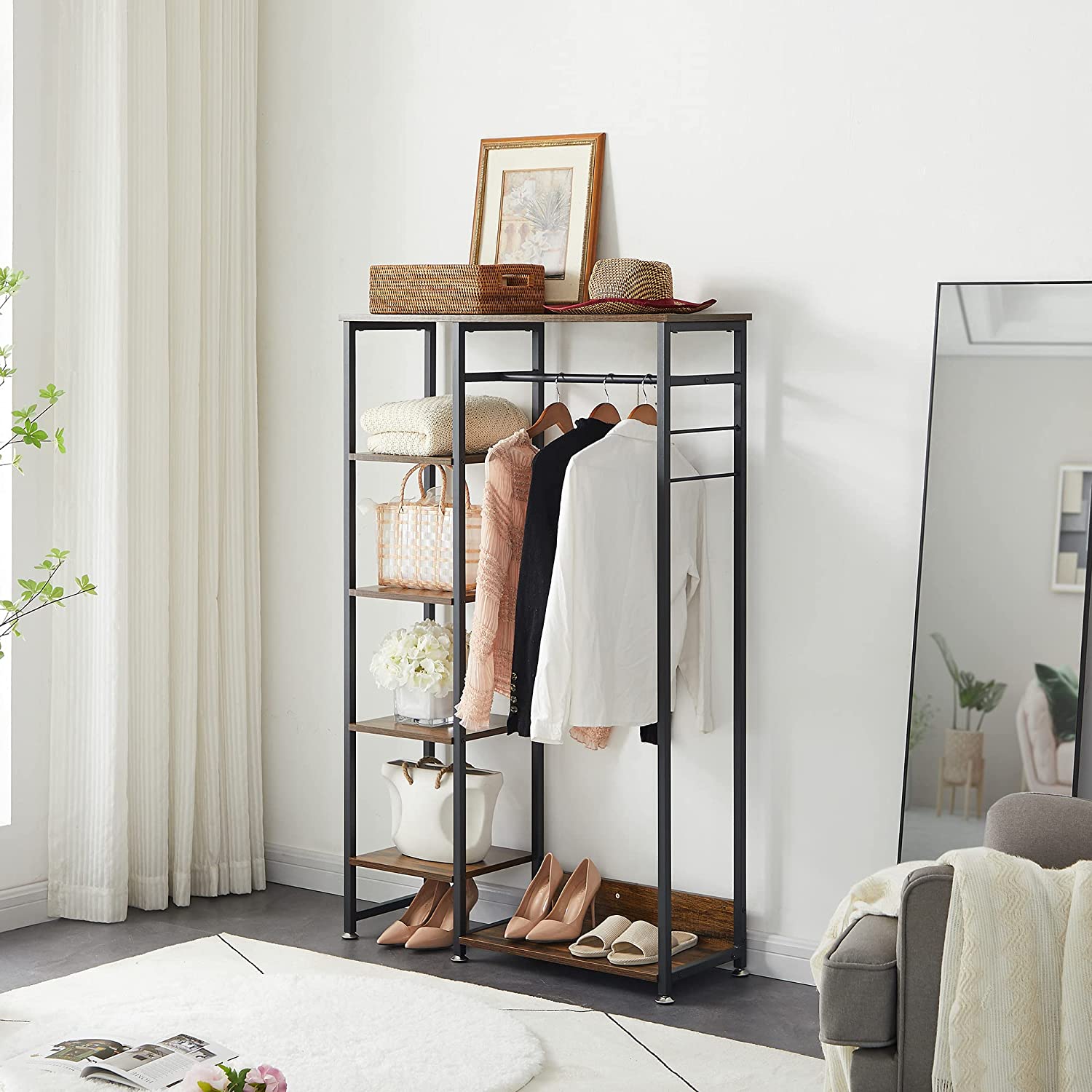 Standing clothes online rack