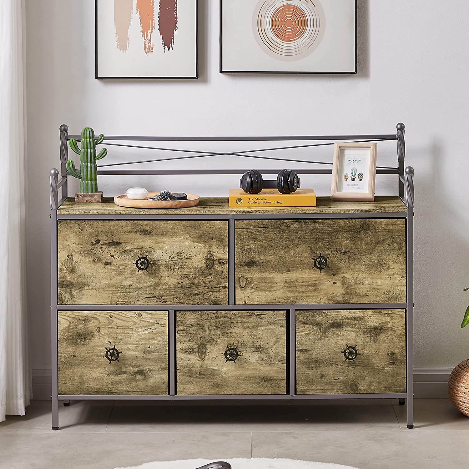Dresser for Bedroom with 12 Drawers, Storage Drawer Organizer, Wide Chest  of Drawers for Closet Clothing Bedroom Funiture with Storage Drawers, Wood