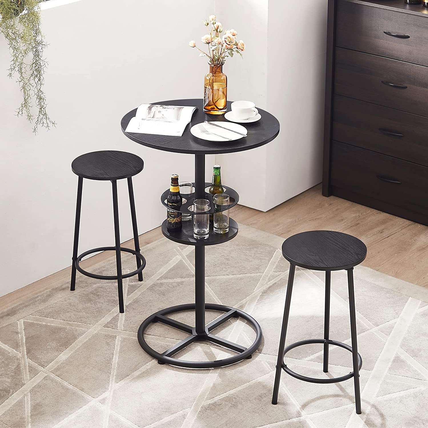 Small round pub table and online chairs