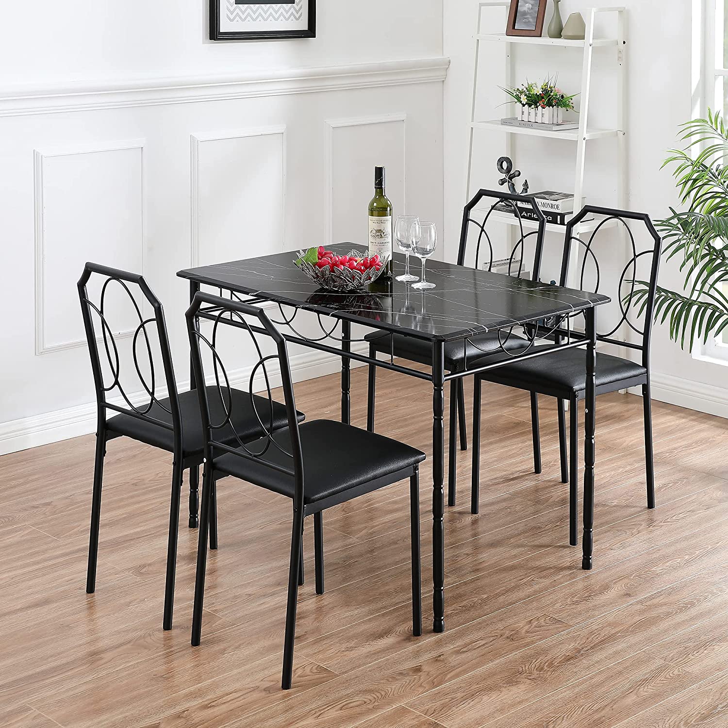 Vecelo dining table discount with 4 chairs