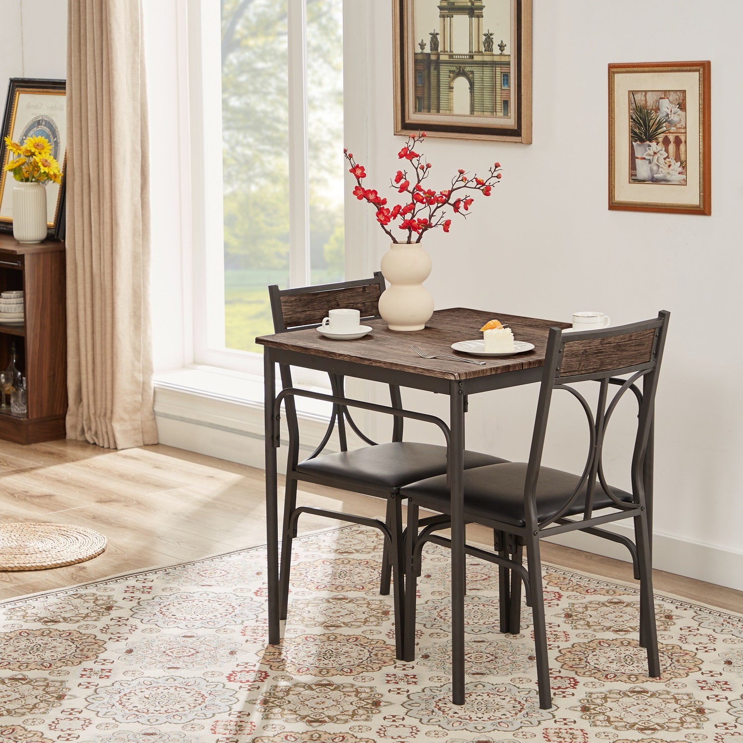 Wrought iron kitchen discount table and chairs